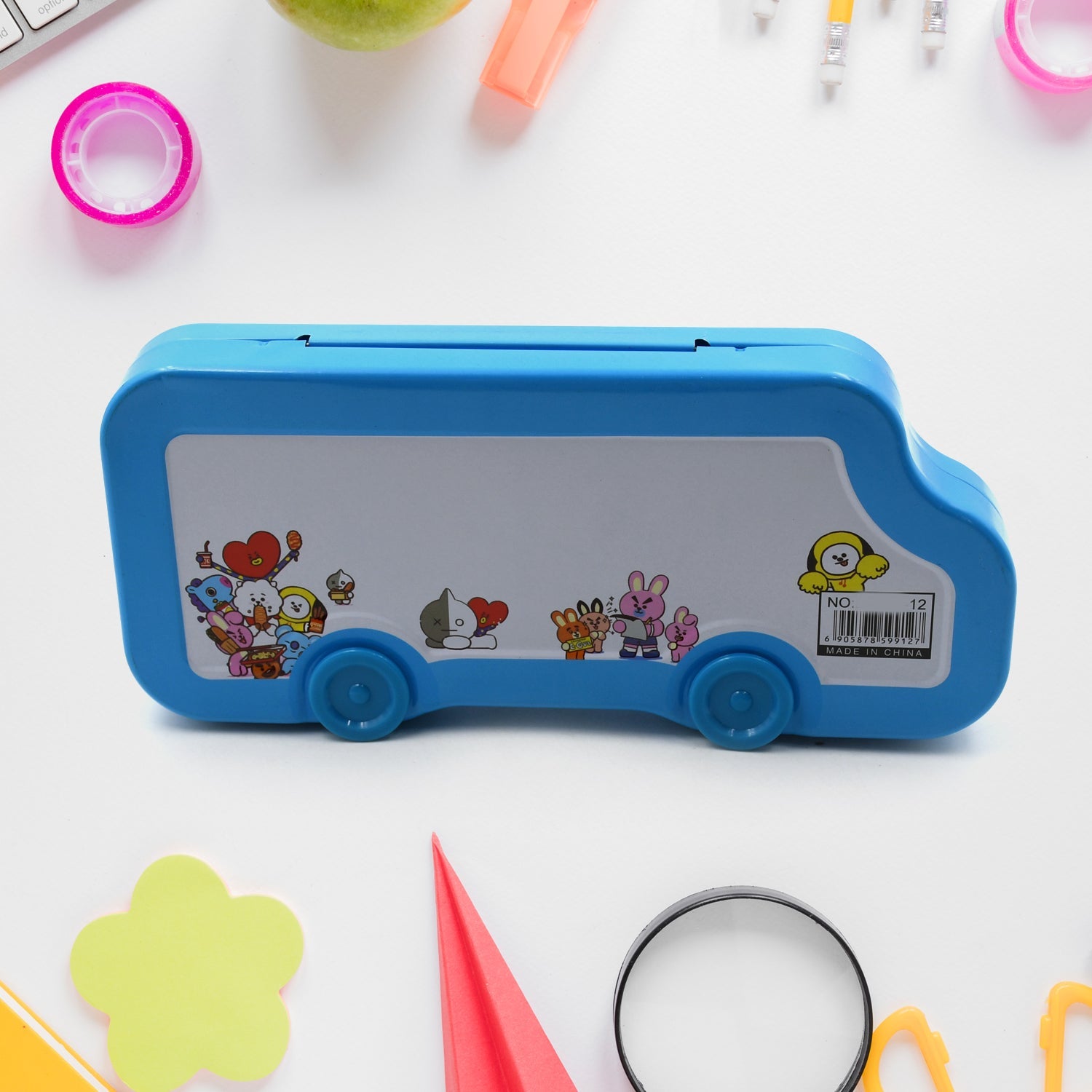 4562 Bus Shape Compass Box for Boys, Kids School Accessories | Pencil Box with Wheels for Girls and Kids, String Operated Case Students School Supplies - Stationery Set Organizer Birthday Return Gift for Kids 4562 Bus Shape Compass Box for Boys, Kids School Accessories | Pencil Box with Wheels for Girls and Kids, String Operated Case Students School Supplies - Stationery Set Organizer Birthday Return Gift for Kids